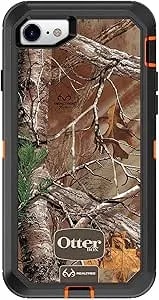 Otterbox Defender Series Case For Iphone Se (2nd Gen - 2020) & Iphone 8/7 (Not Plus) - Retail Packaging - (Blaze Orange/Black W/Realtree Xtra Camo)