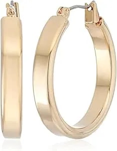 Guess "Basic" Gold Small Wedding Band Hoop Earrings