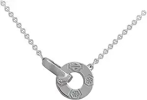 Harley-Davidson Women'S Bar & Shield Cirque Interlock Necklace - Sterling Silver