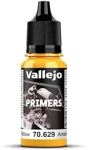 Vallejo - Surface Primer Color - Sun Yellow 18 Ml. (0.6 Fl.Oz.) - Matte Finish And Fast Drying - Perfect For Airbrushing And Great Adhesion To Figurines And Scale Models