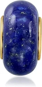 Ross-Simons 12x6mm Lapis Bead Charm In 18kt Gold Over Sterling