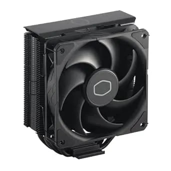Cooler Master Hyper 212 Black CPU Air Cooler – 120mm High Performance PWM Fan, 4 Copper Heat Pipes, Aluminum Top Cover, Low Noise & Easy Installation, AMD AM5/AM4 & Intel LGA 1851/1700/1200, Black