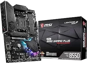 Msi Mpg b550 Gaming Plus v1 Gaming Motherboard (Amd Ryzen 5000, am4, ddr4, Pcie 4.0, Sata 6gb/S, M.2, Usb 3.2 Gen 2, Hdmi/Dp, Atx)