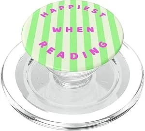 Popsockets Bookish Phone Grip & Stand- Happiest When Reading Popsockets Popgrip For Magsafe