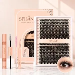 Lash Clusters Kit 280pcs Diy Eyelash Extension Kit With Lash Bond And Seal, Tweezers & Spoolie - 30d 40d D Curl Mixed Length 9-16mm False Eyelashes Kit At Home