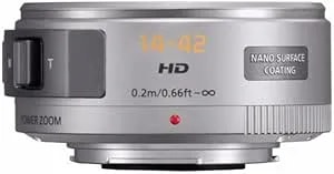 Panasonic Lumix G X Vario Power Zoom Lens, 14-42mm, F3.5-5.6 ASPH., Mirrorless Micro Four Thirds, Power Optical I.S., H-PS14042S (Silver)