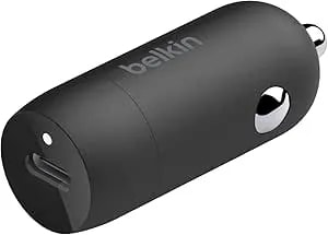 Belkin Boost↑Charge™ 30W Compact Fast Car Charger W/USB-C Power Delivery Port For Iphone 16, 16 Pro, 15, 15 Pro, Galaxy S25, S24, Note, Pixel 9 & More - Black
