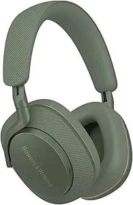 Bowers & Wilkins px7 s2e Bluetooth Headphones Over The Ear, Over-Ear Headphones - Enhanced Noise Cancellation & Transparency Mode, Crystal-Clear Calls, 30-Hour Playback, Forest Green