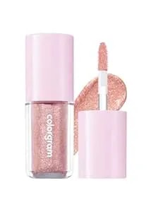 Colorgram Milk Bling Shadow 13 Spring Pink Ending - Pigmented Glistening Liquid Glitter Eyeshadow, Long-Lasting Shimmer To Matte, Infused With Different Sized Glittery Pearls