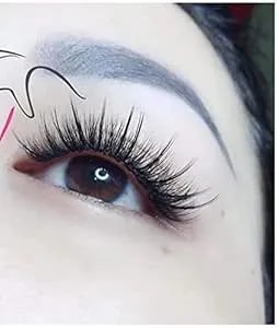 Hybrid 5d Premade (Hand Made) Fan Lashes (500 Fans/Tray) For Eyelash Extension, D Curl, 0.07 Thickness, Length From 9mm-15mm (Hybrid-d10mm5d)