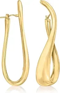Ross-Simons Italian 18kt Gold Over Sterling Silver Twisted Hoop Earrings