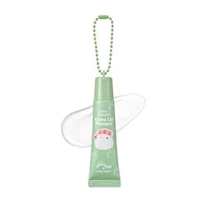 Tonymoly X Squishmallows Keina Keychain Lip Gloss - Spicy Wasabi Sheer Gloss, Plumping & Hydrating, Non-Sticky High Shine Lip Care, 11ml - Portable, Fun, Limited Edition