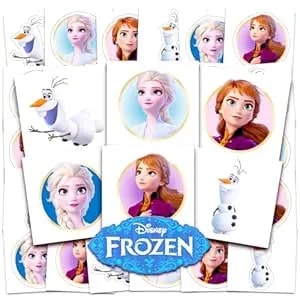 Disney Frozen Tattoos Party Favors Bundle ~ 72 Perforated Individual 2" X 2" Frozen Temporary Tattoos For Kids Boys Girls (Disney Frozen Party Supplies) (Frozen Tattoos)