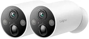 Tapo Magcam 2K+ - 2025 Wirecutter Best Outdoor Security Camera & Pcmag Editors' Choice, Wireless Battery Power, Magnetic Mount, Subscription-Free SD Storage Or Cloud, Person/Vehicle Detection, 2-Pack