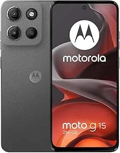 Motorola Moto g15 4g Lte (xt2521-2) 4+256gb Dual Sim - Gsm Unlocked - International Model - For T-Mobile, Metro Pcs, Mint & Tello - (Gray)