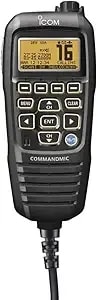 Icom hm195 Commandmic Iv W/Yellow Blacklit Lcd - Black
