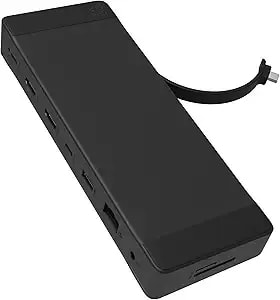 Zagg 9-Port Hub – 2 Usb-C, 2 Hdmi (4k 60hz), 1 Usb-A (10gbps), Ethernet, Audio Jack, Sd & Microsd Card Readers - Multi-Device Connectivity For Ipados, Chromeos, Android, Windows