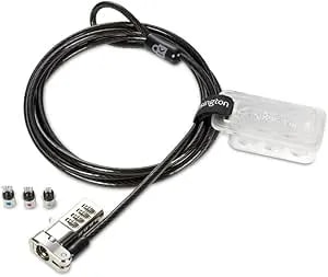 Kensington Universal 3-In-1 Combination Laptop Lock, Computer Security Locking Cable - Resettable Version (K62316WW), Black