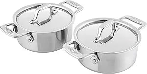 All-Clad Specialty Stainless Steel Ramekin With Lid 2 Piece Oven Broiler Safe 600f Pots And Pans, Cookware Silver