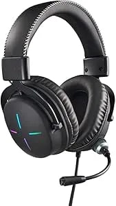 Acer Nitro Gaming Headset Ii: 50mm Drivers - Retractable Omni-Directional Noise-Canceling Microphone With On-Cable Controls - Over-Ear Design With Rgb Lights, (Pack Of 1)