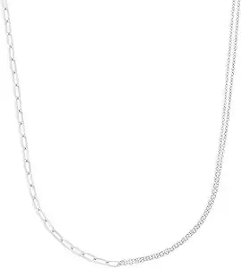 Amazon Essentials Plated Paperclip And Cable Chain 18"