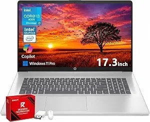 Hp 17 Inch Fhd Laptop Computer For Business & Students 16gb Ram 1tb Ssd - Intel i3-n305 8 Core Processor, 17.3 Inch Fhd Ips Display, Windows 11 Pro, Copilot Ai Key, Fast Charging, Wi-Fi 6