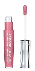 Rimmel Stay Glossy Lip Gloss - Non-Sticky And Lightweight Formula For Lip Color And Shine - 140 Flower Power, .18oz