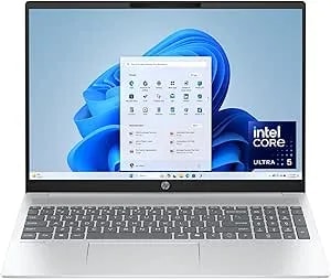 HP Omnibook 5 16 Inch AI PC, 2K Touchscreen Display, Intel Core Ultra 5 225U, 16 GB RAM, 512 GB SSD, Intel Graphics, Windows 11 Home, Glacier Silver, 16-af1700nr