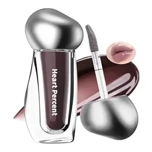 Heart Percent Dote On Mood Over Melting Gloss Tint - Ultra-Glossy Long Lasting High Shine Butter Gloss Texture, Buildable & Layerable Volume-Holding Lip Gloss, 3.8ml, #06. Plum Noir
