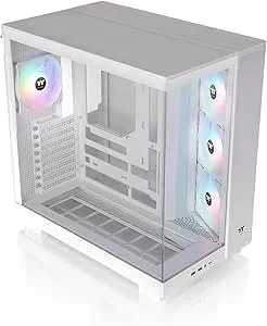 Thermaltake View 380 XL TG ARGB; 4x120mm ARGB Lite Fans Included; 360mm Radiator Support; 420mm GPU Clearance; Hidden Connector Support; Dual Chamber; Snow; CA-11E-00M6WN-00