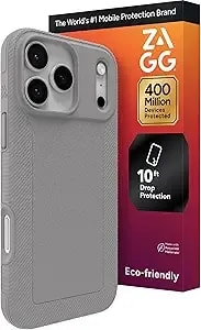 Zagg Luxe Snap Phone Case For Iphone 17 Pro Max - Gray, Durable Graphene For Drop Protection (10ft/3m), Slim Lightweight Design, Magsafe Compatible