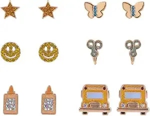 Hallmark School Theme 6pk Stud Earring Set