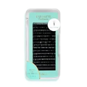 Lbla Mega Volume Professional Eyelash Extensions - Individual Lashes For Lash Techs – Favorite Cashmere Deep Black Faux Mink Lashes - D Curl, 0.05 Dia - 12 Mm