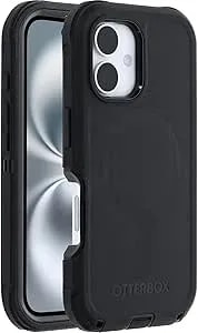 Otterbox Iphone 16 Plus Phone Case Defender Series Military-Grade Drop Protection, Magsafe, Shockproof Protective Phone Cover, Slim Fit With Raised Bezel, Non-Retail Packaging (Black)