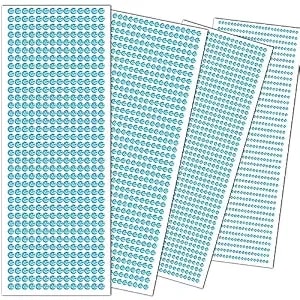 Aqua Blue Face Gems Eye Jewels Rhinestones Crystals Stickers 3/4/5/6mm With Rhinestones Stickers For Body, Stick On Jewels Makeup Glue For Face Eye Hair Nails Make Up And Craft Decor 3090pcs