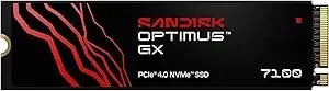 Sandisk 500gb Optimus Gx 7100 Nvme Ssd - Pcie Gen 4, M.2 2280, Up To 7,250 Mb/S Read Speed - sdsp71500gan