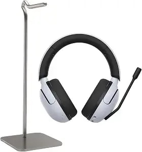 Sony Inzone h5 Wired And Wireless Gaming Headset With 360 Spatial Sound And Lasting Battery (White) Bundle With Metal Alloy Headphone Stand (2 Items)