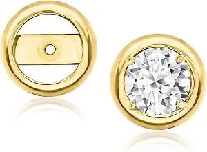 Ross-Simons 14kt Yellow Gold Bezel Earring Jackets