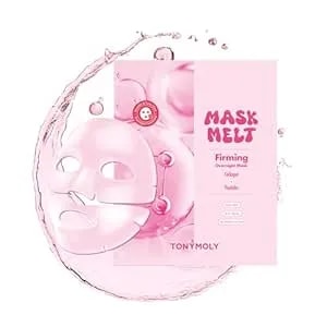 Tonymoly Mask Melt Firming Hydrogel Face Mask, Overnight Treatment With Collagen And Peptides, Korean Skincare, 1 Sheet