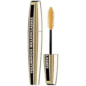 L’Oreal Paris Makeup Voluminous Million Lashes Mascara, Volumizing Collagen Infused Eye Makeup, Amplifying Mascara Brush, Washable, Blackest Black, 0.3 Fl Oz., 1 Count