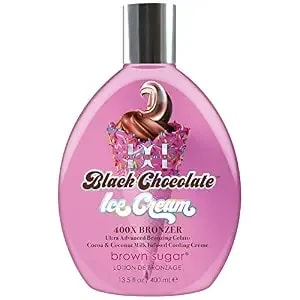 Brown Sugar Double Dark Black Chocolate Ice Cream 400x Bronzer Dark Tanning Lotion 13.5oz