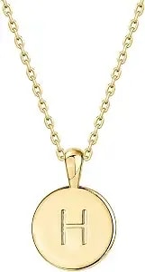 Pavoi Initial Necklace For Women, 14k Gold Plated Alphabet Letter Pendant - Letter Necklace For Women, Name Necklace, Necklace With Initials
