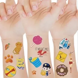 Zoo Birthday Party Decorations Supplies,66 Pcs Animal Temporary Tattoos For Kids，Party Favor Diy Activity