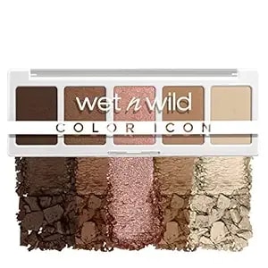 Wet N Wild Color Icon Eyeshadow Makeup 5 Pan Palette, Matte, Shimmer, Metallic, Long Wearing, Rich Buttery Pigment, Cruelty Free - Walking On Eggshells