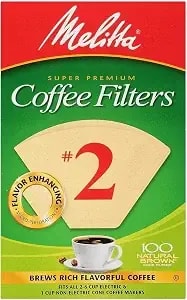 Melitta Cone Coffee Filter #2 100 Count- Natural Brown