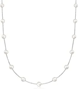 Ross-Simons 6-6.5mm Cultured Pearl Station Necklace