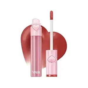 Ynm Heart Jelling Tint, Pepper Jelling, Silicone Lip Brush Included, K-Beauty, Non-Sticky, Moisturizing, Smudge-Proof, Korean Lip Tint, Long-Lasting, Vivid Color, 0.09 Oz