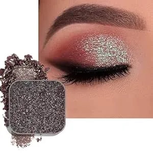 Chameleon Duochrome Eyeshadow, Purple To Blue Iridescent Shift, Cream-To-Powder, Zero Fallout Metallic Shimmer, High Pigment Creamy Putty Texture, Long-Lasting, Fits Magnetic Palette (Nebula)