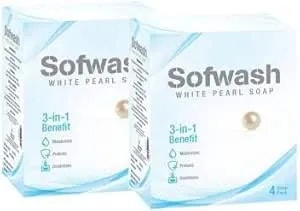 Modicare Sofwash White Pearl Soap 75gx4 In Each Set (Pack Of 2 Such Sets)