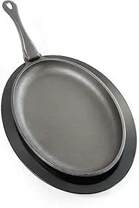 Napoleon Cast Iron Skillet - Pre-Seasoned, Use On Side Burner Or Grill Grates, Removable Handle